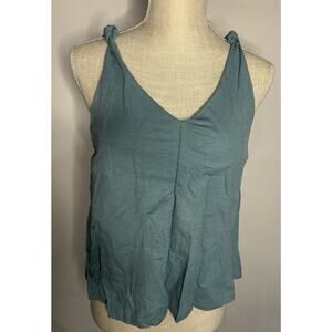B Collection by Bobeau Women's Blue Rosalie Knot-Strap Tank Top Size S